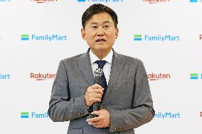 FamilyMart and Rakuten Partnership Promotion Press Conference